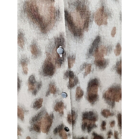LOFT Leopard Print Cardigan - Brown and Cream - Picture 2 of 5